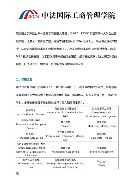 對外經(jīng)貿(mào)大學(xué)-法國巴黎第一大學(xué)MBA