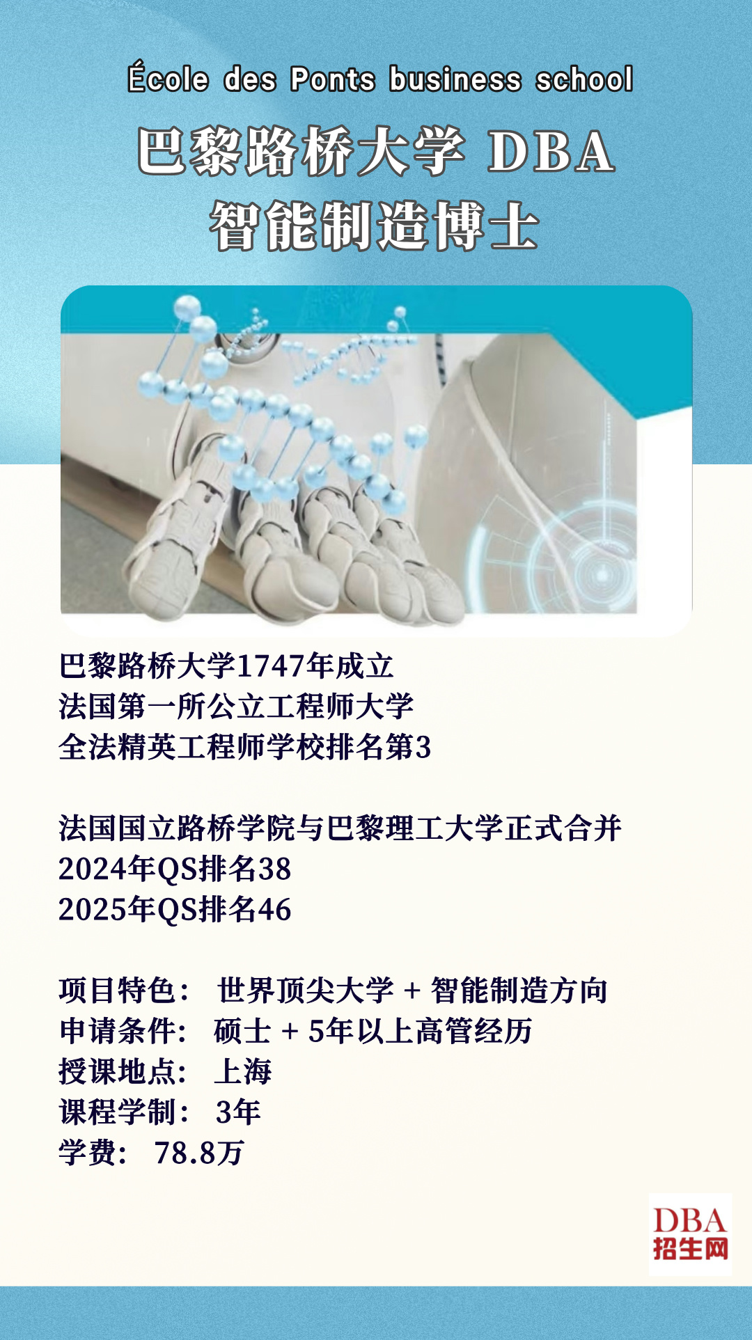 巴黎路橋大學(xué)DBA智能制造博士