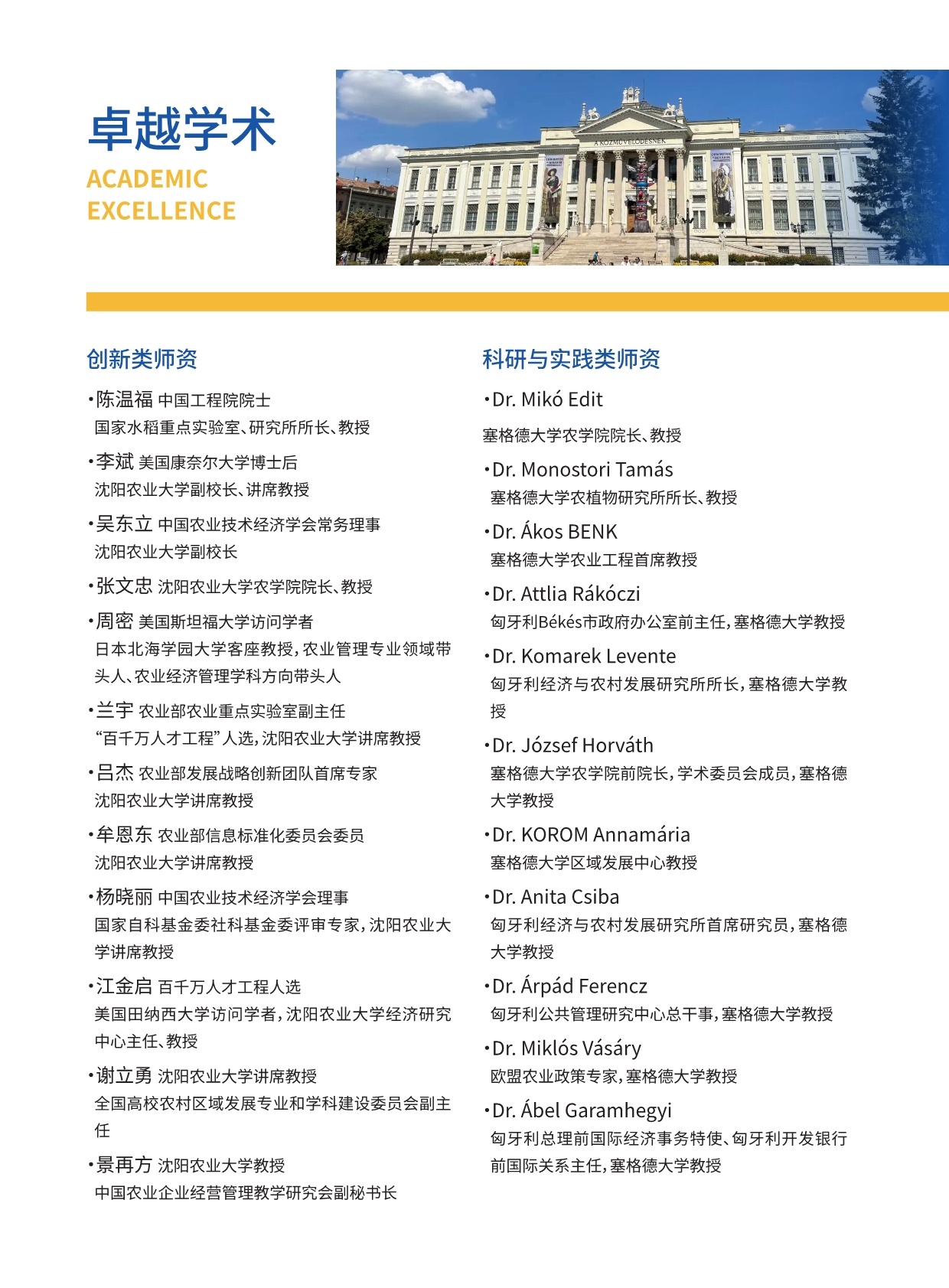 沈陽農(nóng)業(yè)大學(xué)與匈牙利賽格德大學(xué) 農(nóng)村發(fā)展碩士