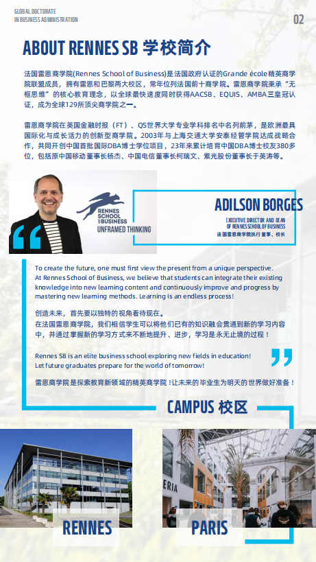 法國雷恩商學院DBA（數據科學與人工智能方向）