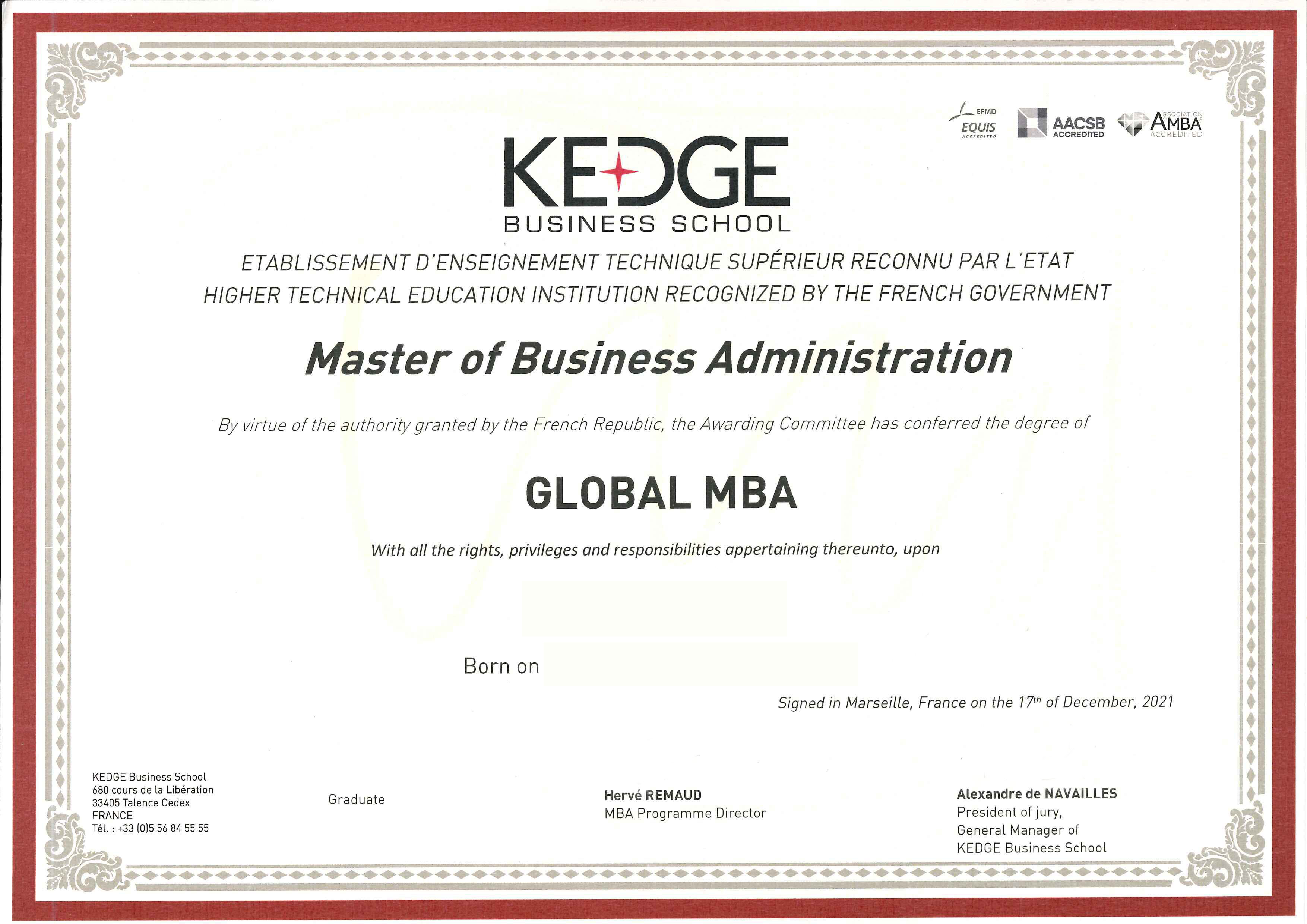 上海交通大學-法國kedge商學院MBA