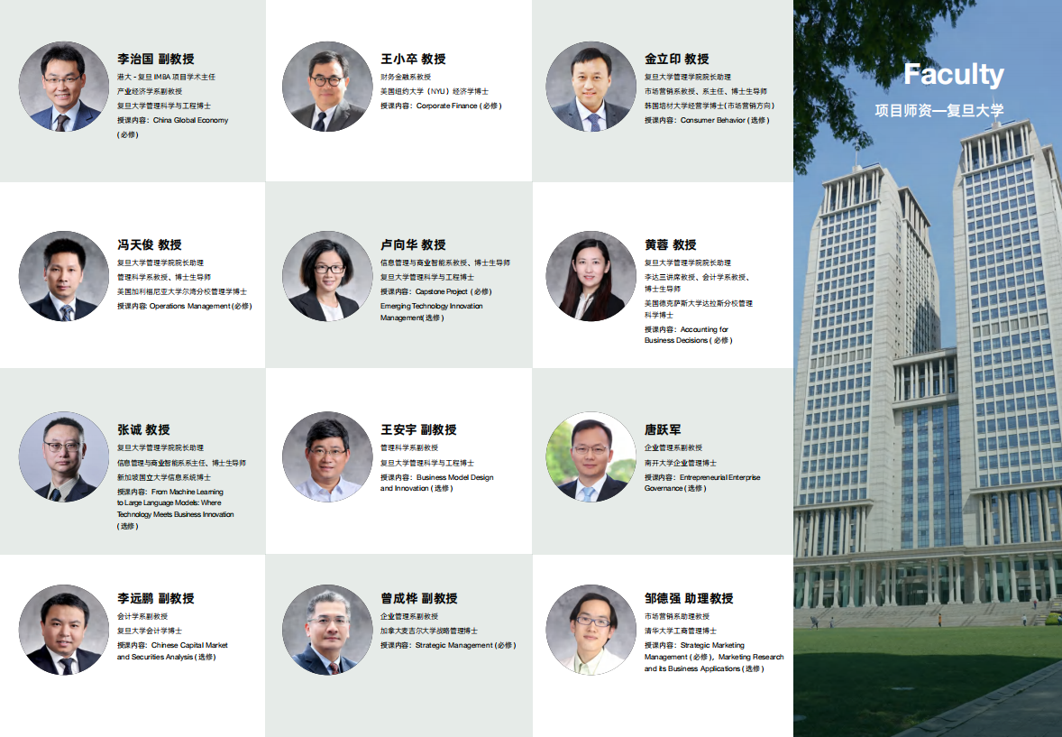 復旦大學-香港大學IMBA  
